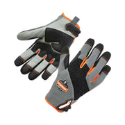 Ergodyne ProFlex 710 Heavy-Duty Utility Gloves, Small, Gray, 8" Length, Padded Palm, Reinforced Fingertip, Abrasion Resistant, Machine Washable, 2 Pairs
