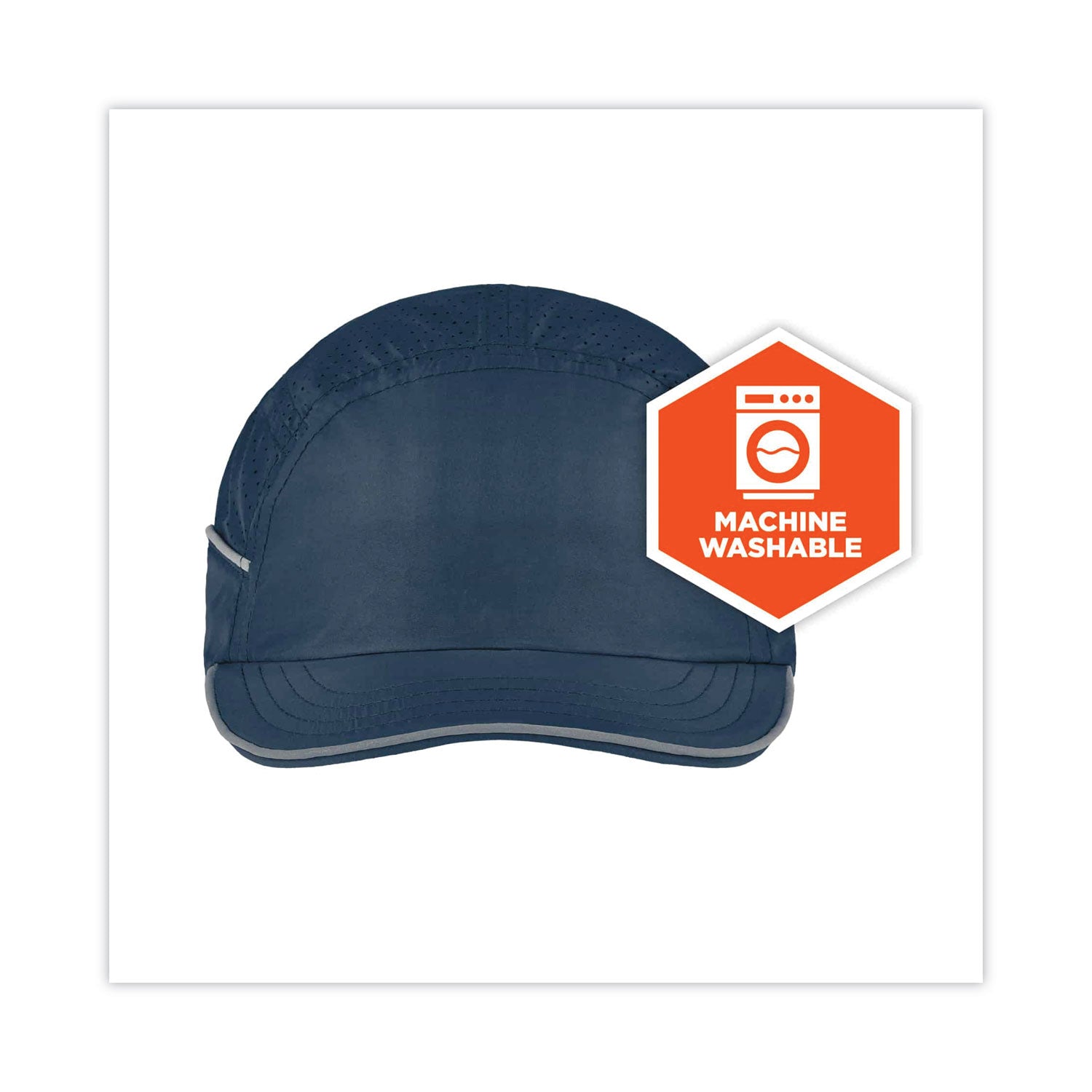 Ergodyne Skullerz 8955 Lightweight Bump Cap Hat, Navy, High-Density Polyethylene Shell, Vented, Reflective, Breathable, Removable, Machine Washable, Impact Resistant, 1 Each