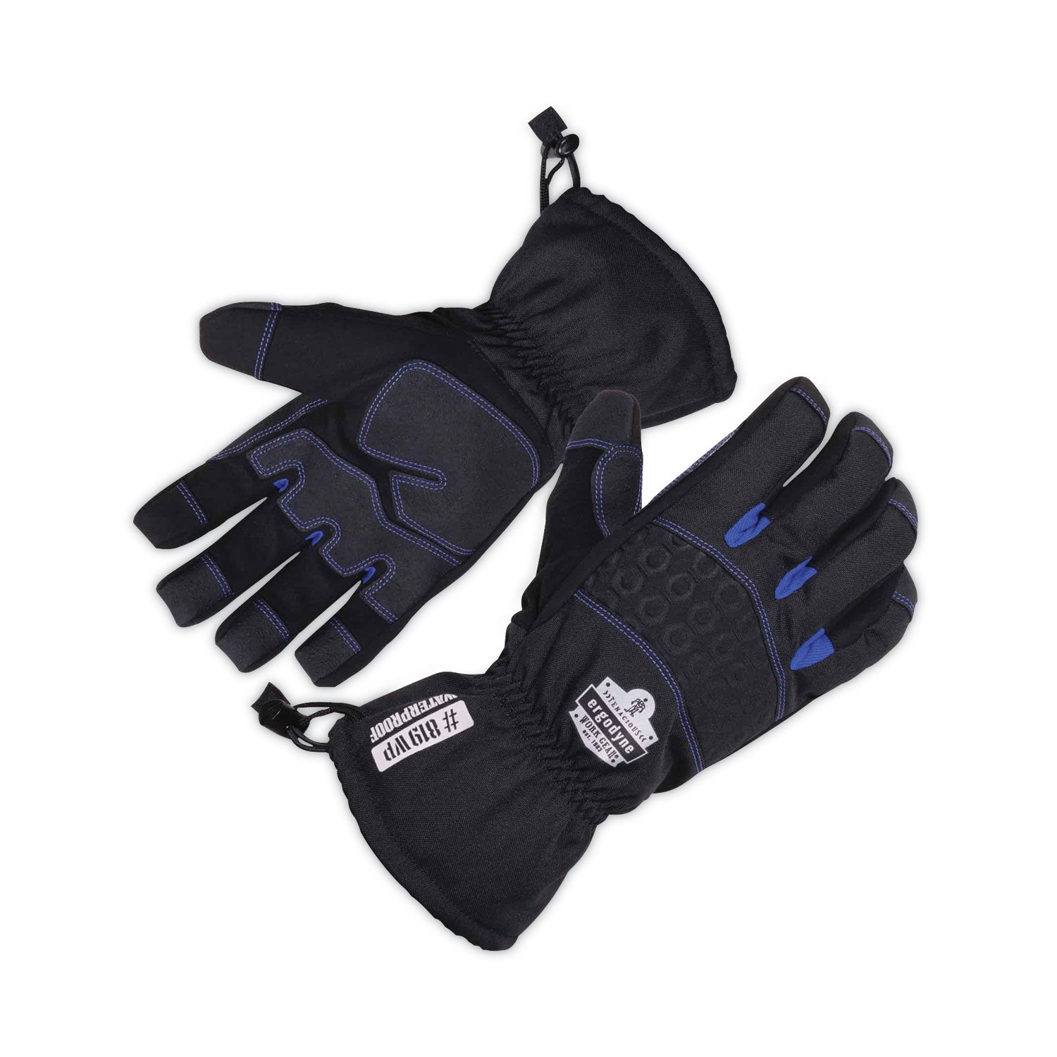 Ergodyne ProFlex 819WP Extreme Thermal Waterproof Winter Work Gloves, Large, Black, Touchscreen Capable, 3" Thickness, 13.75" Length, 2 Pairs