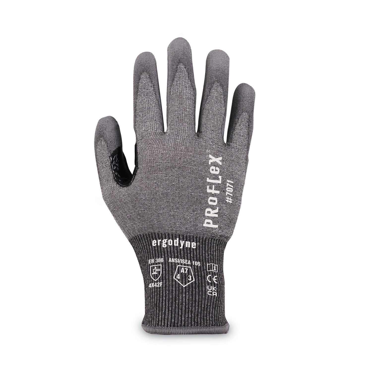 ProFlex 7071 ANSI A7 PU Coated CR Gloves, Gray, 2X-Large, Pair