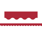Cranberry Red Scalloped Border Trim, 35 Feet