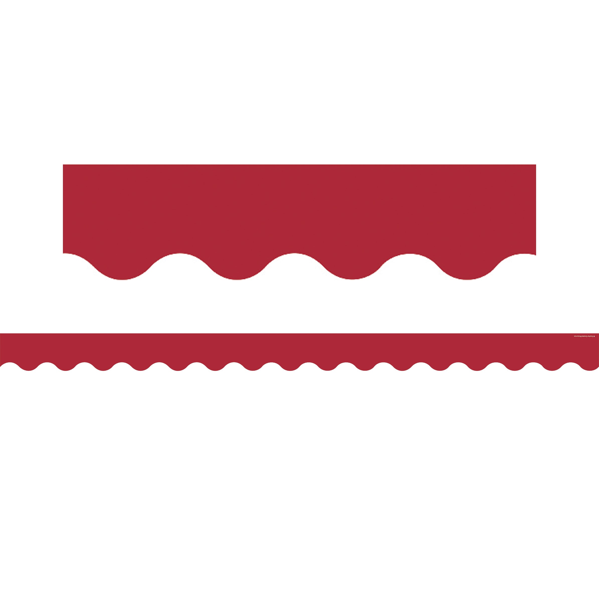 Cranberry Red Scalloped Border Trim, 35 Feet