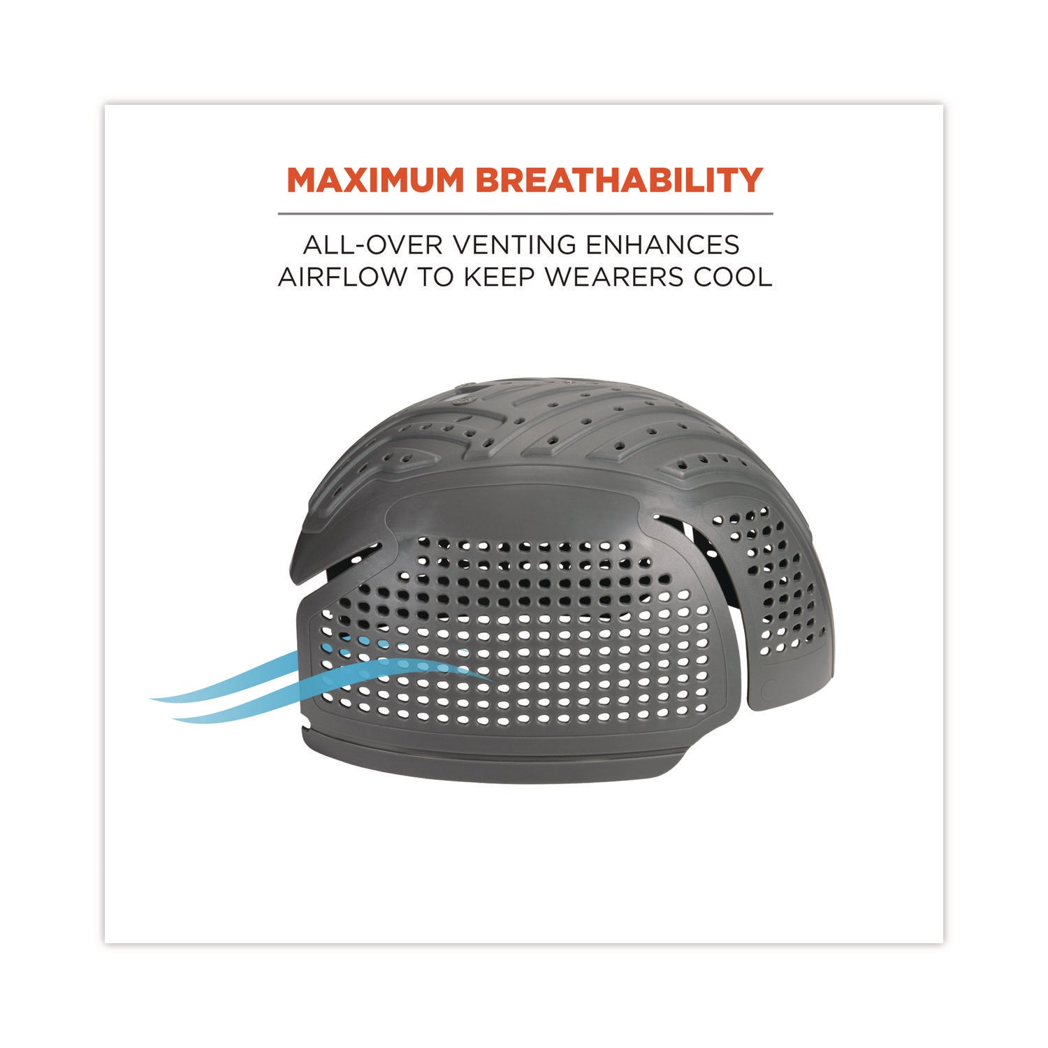 Recommended for: Mechanic, Baggage Handling, Factory, Industrial - Bump, Scrape, Bruise Protection - Polyethylene - Charcoal - Lightweight, Vented, Breathable, Impact Resistant, Durable, Comfortable, Padded - 1 Each