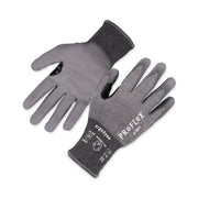 Ergodyne ProFlex 7071 PU-Coated Cut-Resistant Gloves, XXL, Gray, ANSI A7, 18-Gauge HPPE, Touchscreen Capable, Reinforced Thumb Saddle, Machine Washable, 2 Pairs per Pack