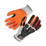 Ergodyne ProFlex 922CR Nitrile-Coated Cut-Resistant Gloves, Small, Gray, 1.75" Thick, 10" Length, Nitrile & Latex Coating, Impact & Cut Resistant, Machine Washable, 2 Pairs per Pack, 96 Packs per Carton