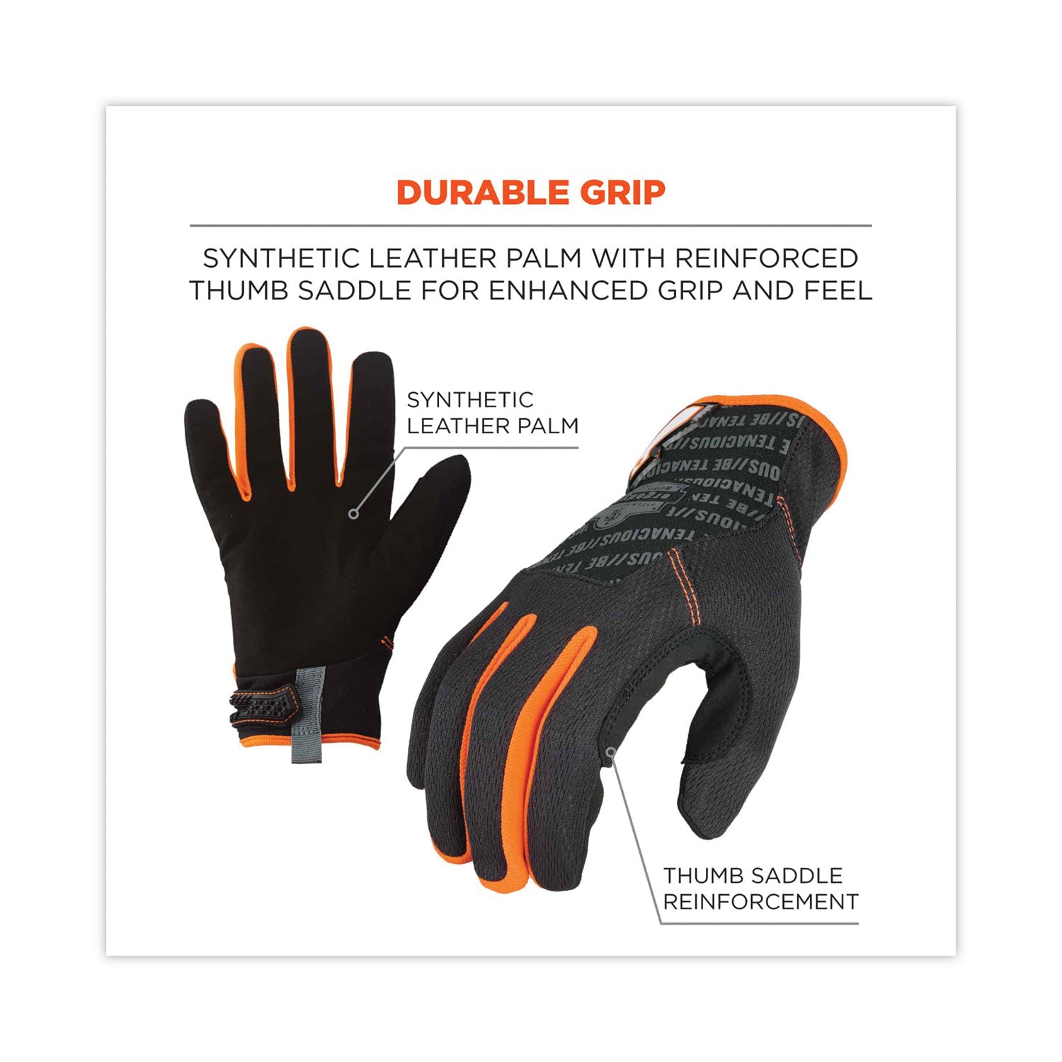 ProFlex 812 Standard Mechanics Gloves, Black, 2X-Large, Pair