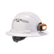 Ergodyne 8973LED Full Brim Hard Hat, White, White