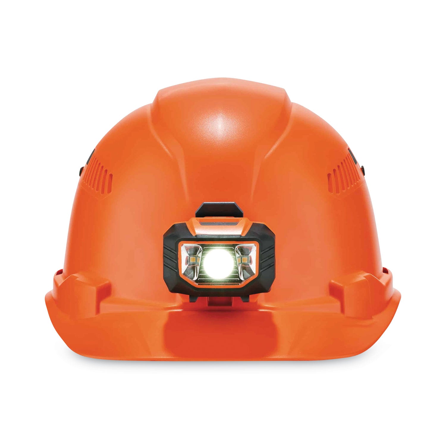Ergodyne Skullerz 8972LED Cap-Style Hard Hat with LED Light, Vented, Adjustable Ratchet, Removable Sweatband, Orange, 1 Each