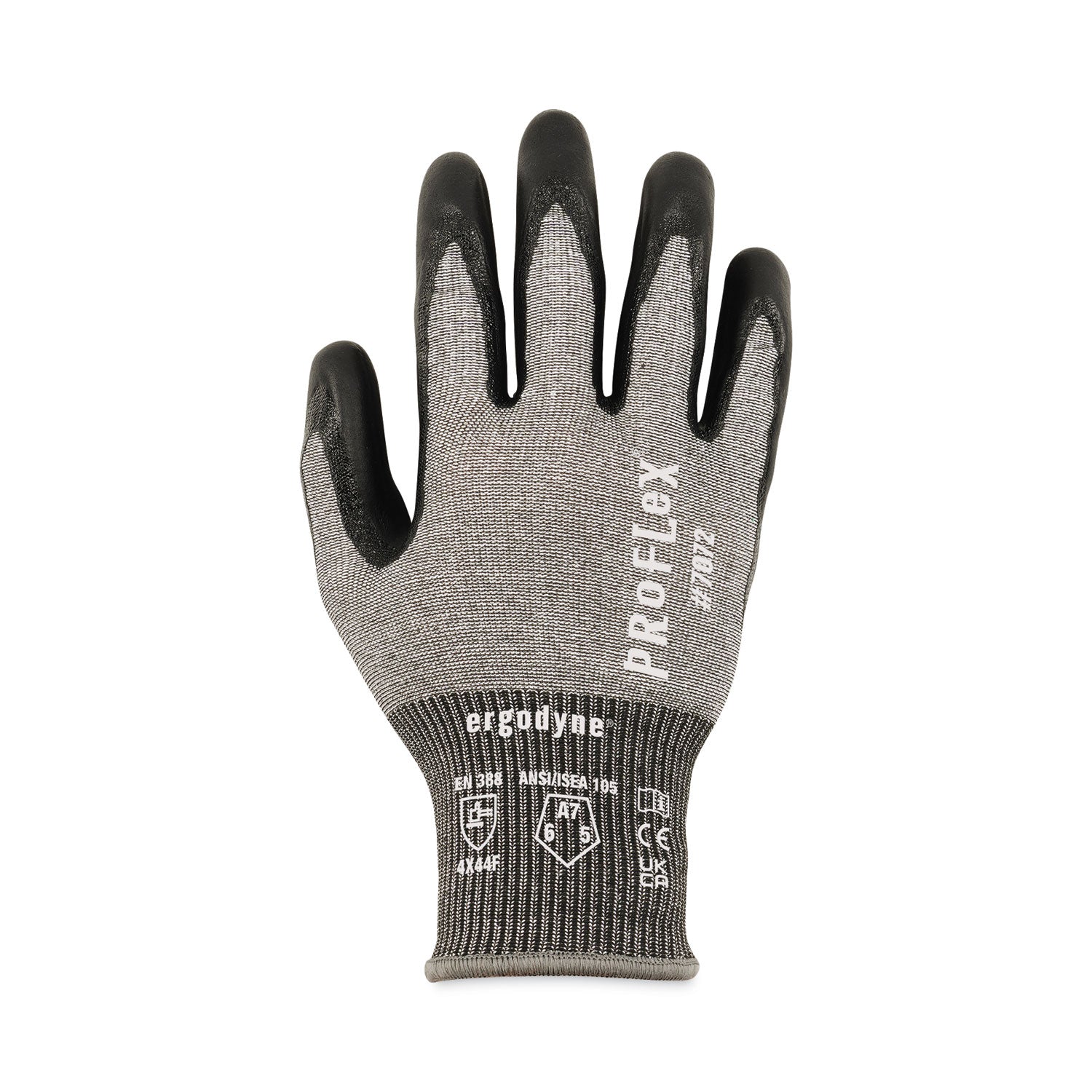 ProFlex 7072 ANSI A7 Nitrile-Coated CR Gloves, Gray, Large, Pair