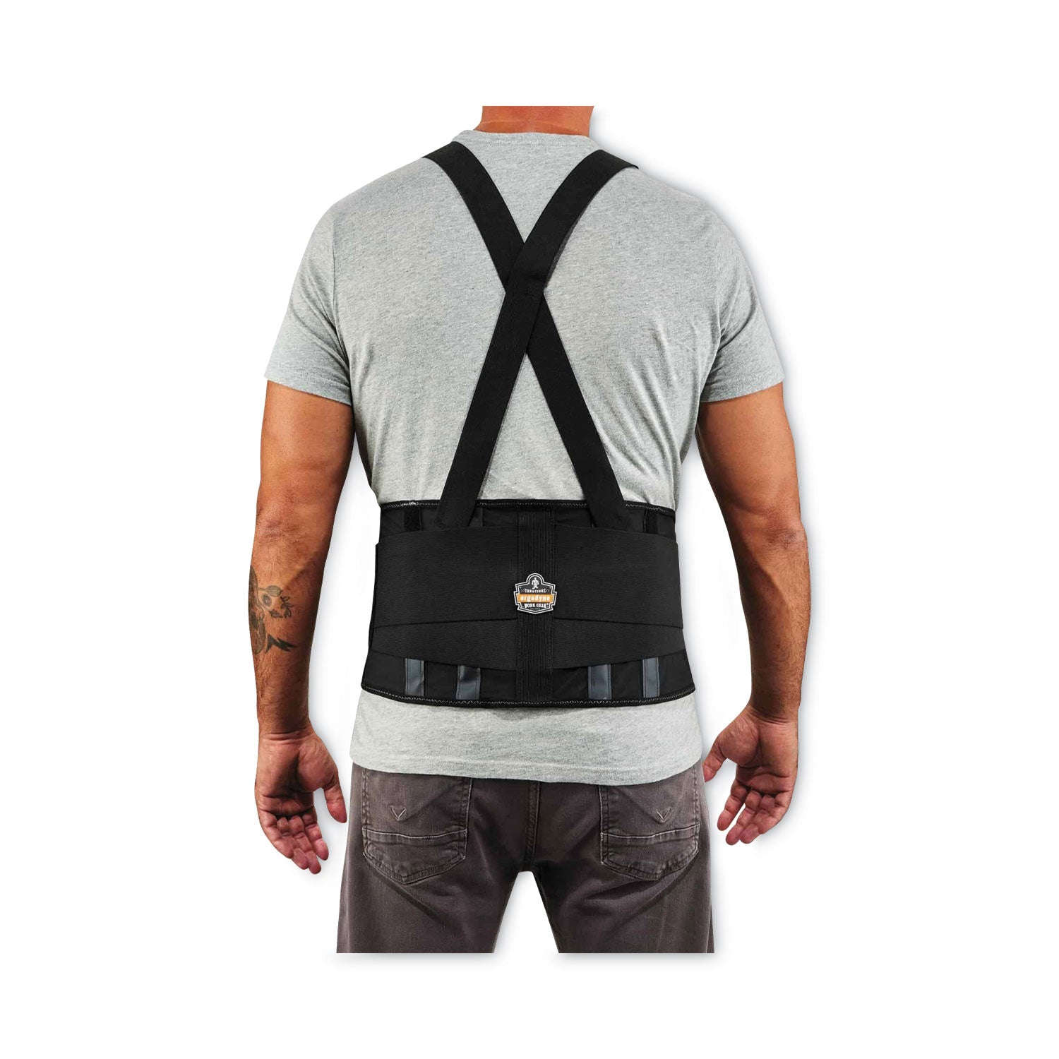 25" to 58" Waist Size - Black - Rubber, Polypropylene, 280D Spandex - 1 Each