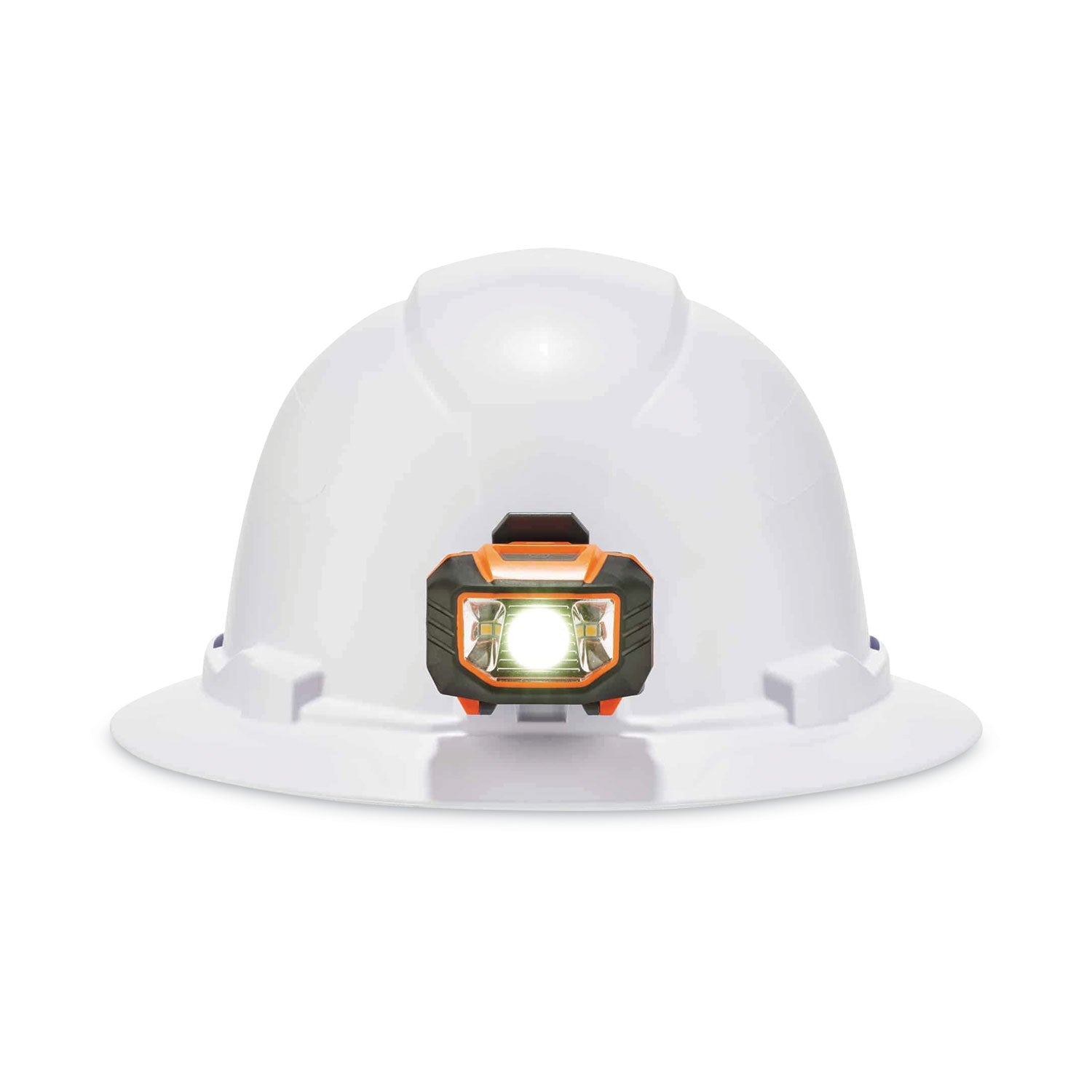 Ergodyne 8971LED Full Brim Hard Hat, White, White