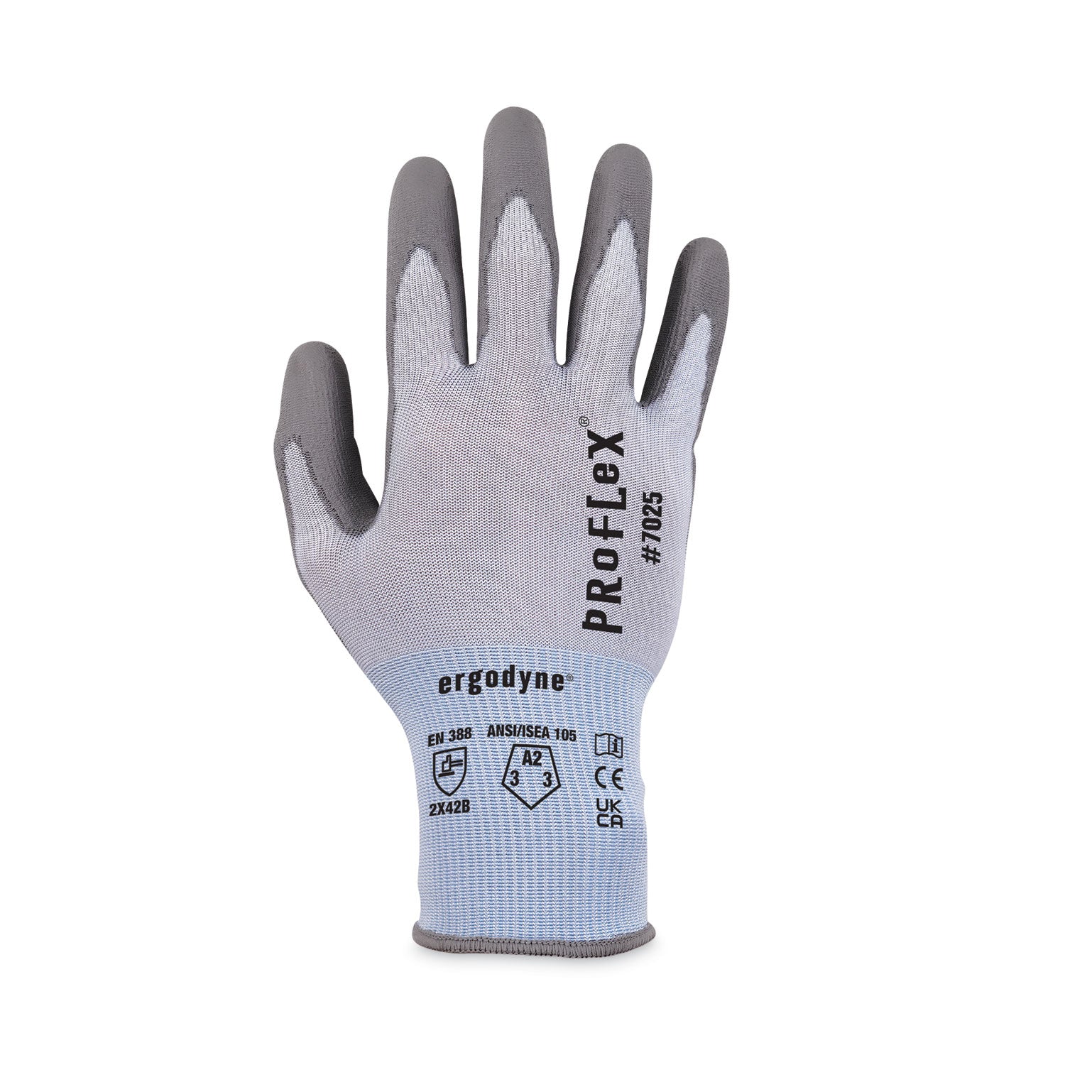 ProFlex 7025 ANSI A2 PU Coated CR Gloves, Blue, 2X-Large, Pair