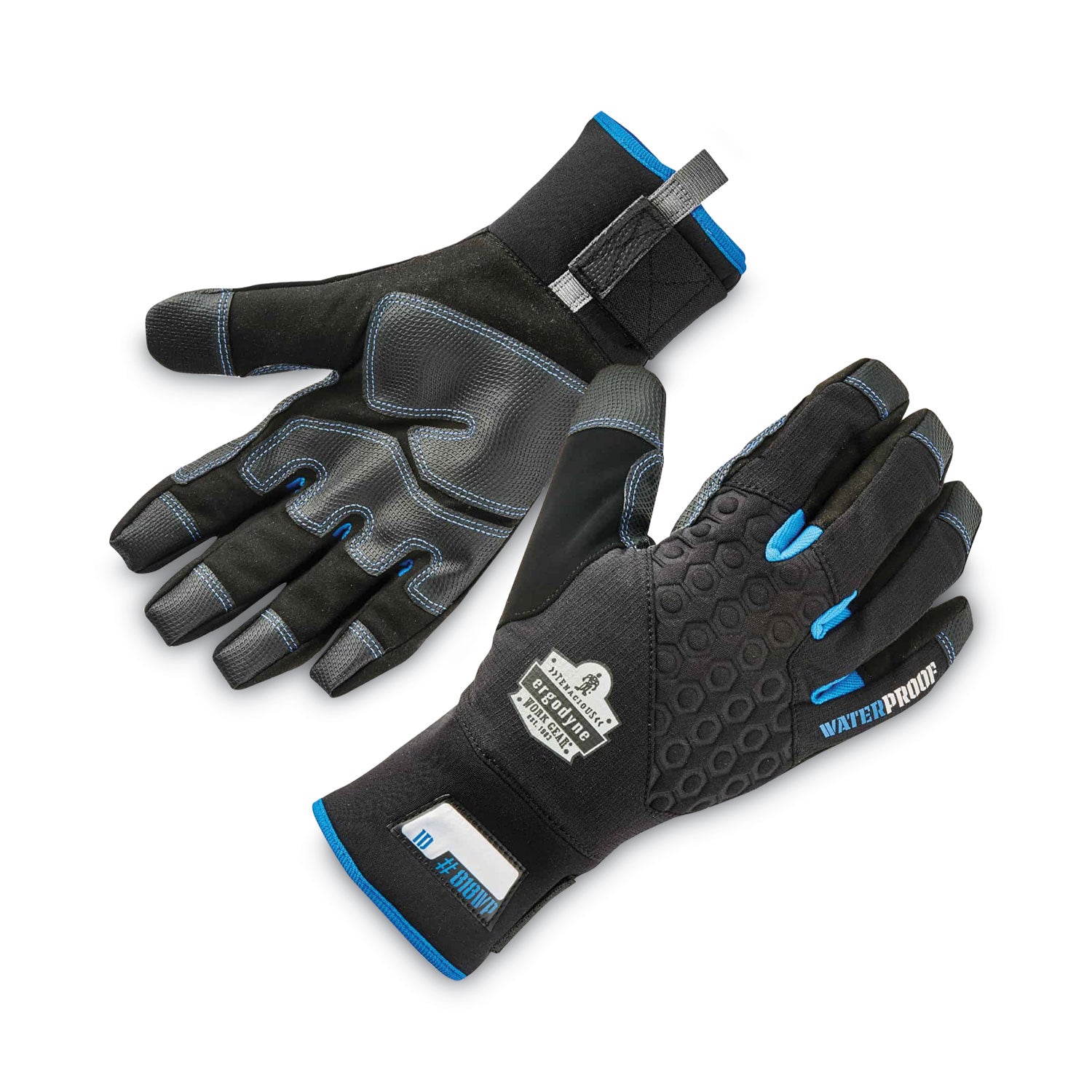 Ergodyne ProFlex 818WP Performance Thermal Waterproof Winter Work Gloves, Small, Black, Touchscreen Capable, 3" Thick, 13" Length, 2 Pairs