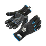 Ergodyne ProFlex 818WP Thermal Waterproof Work Gloves, Large, Black, 5" Length, Touchscreen Capable, Machine Washable, Windproof, Breathable, Reinforced Fingertip, 2 Pairs
