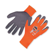 Ergodyne ProFlex 7401 Coated Lightweight Winter Work Gloves, Large, Orange, Latex Coating, Thermal Protection, Cut Resistant, Machine Washable, 12 Pairs (24 Gloves) per Carton