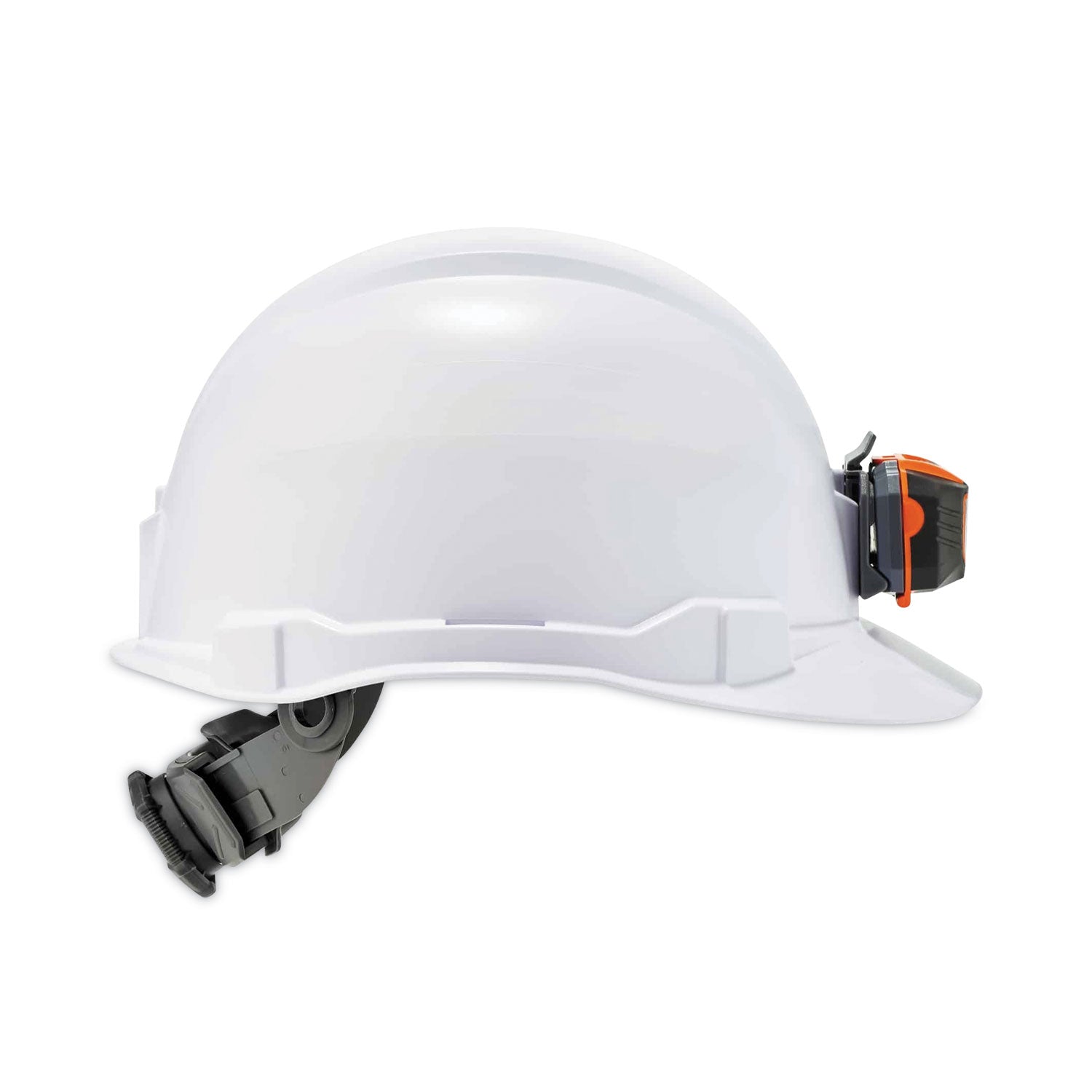 Ergodyne Skullerz 8970LED Cap Style Hard Hat with LED Light, White, Adjustable Fit, Removable Sweatband, Machine Washable, Heavy Duty, Lightweight – 1 Each
