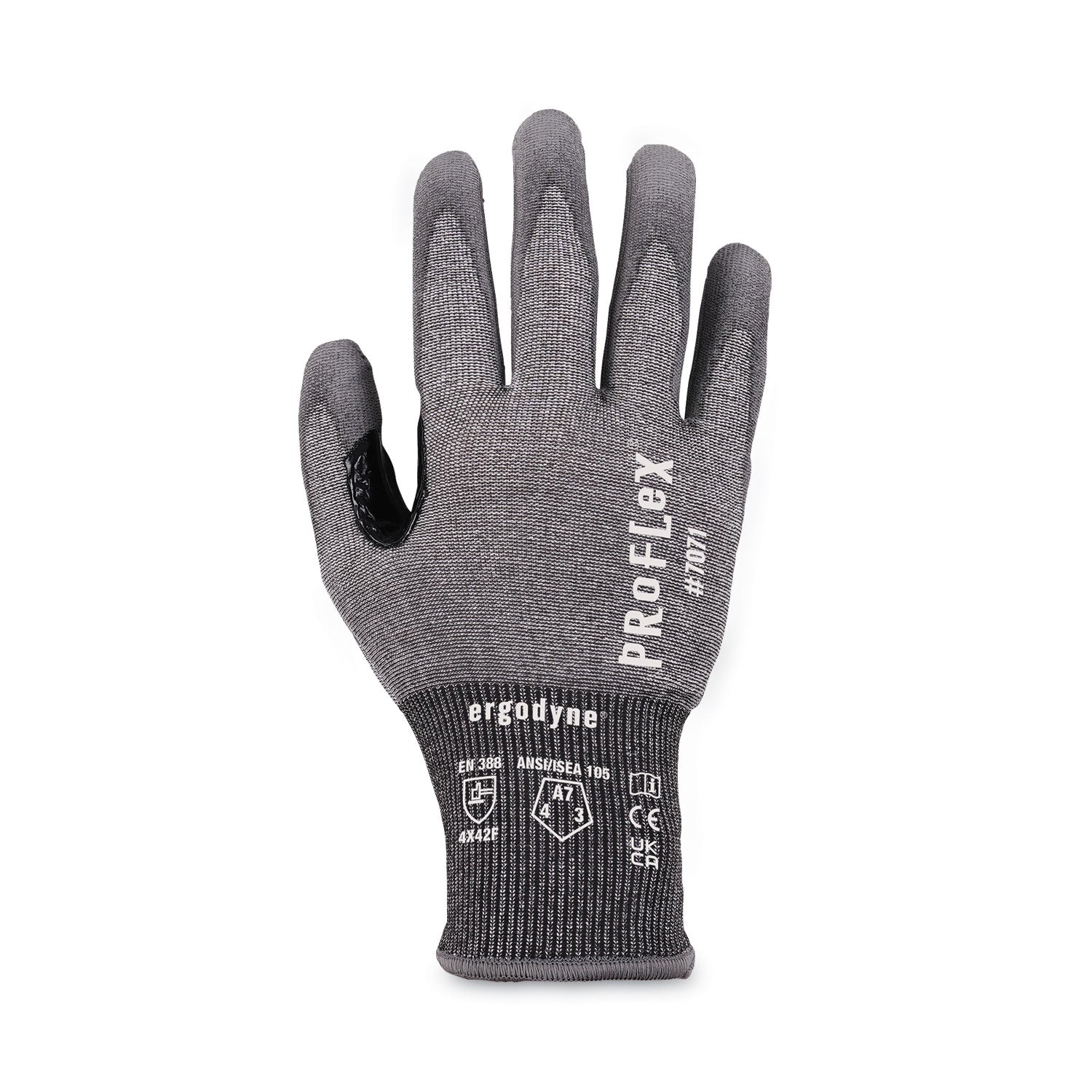 ProFlex 7071 ANSI A7 PU Coated CR Gloves, Gray, Medium, Pair