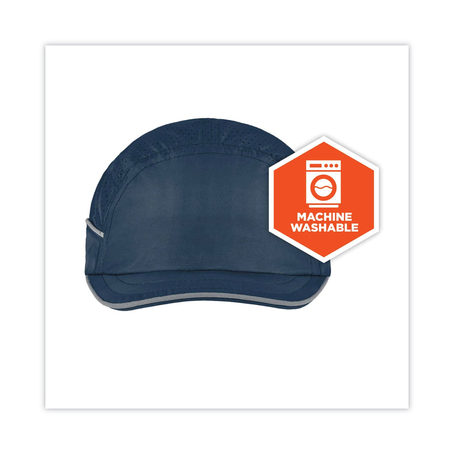 Ergodyne Skullerz 8955 Lightweight Bump Cap Hat, Navy, High-Density Polyethylene Shell, Vented, Reflective, Breathable, Removable Liner, Machine Washable, 1 Each