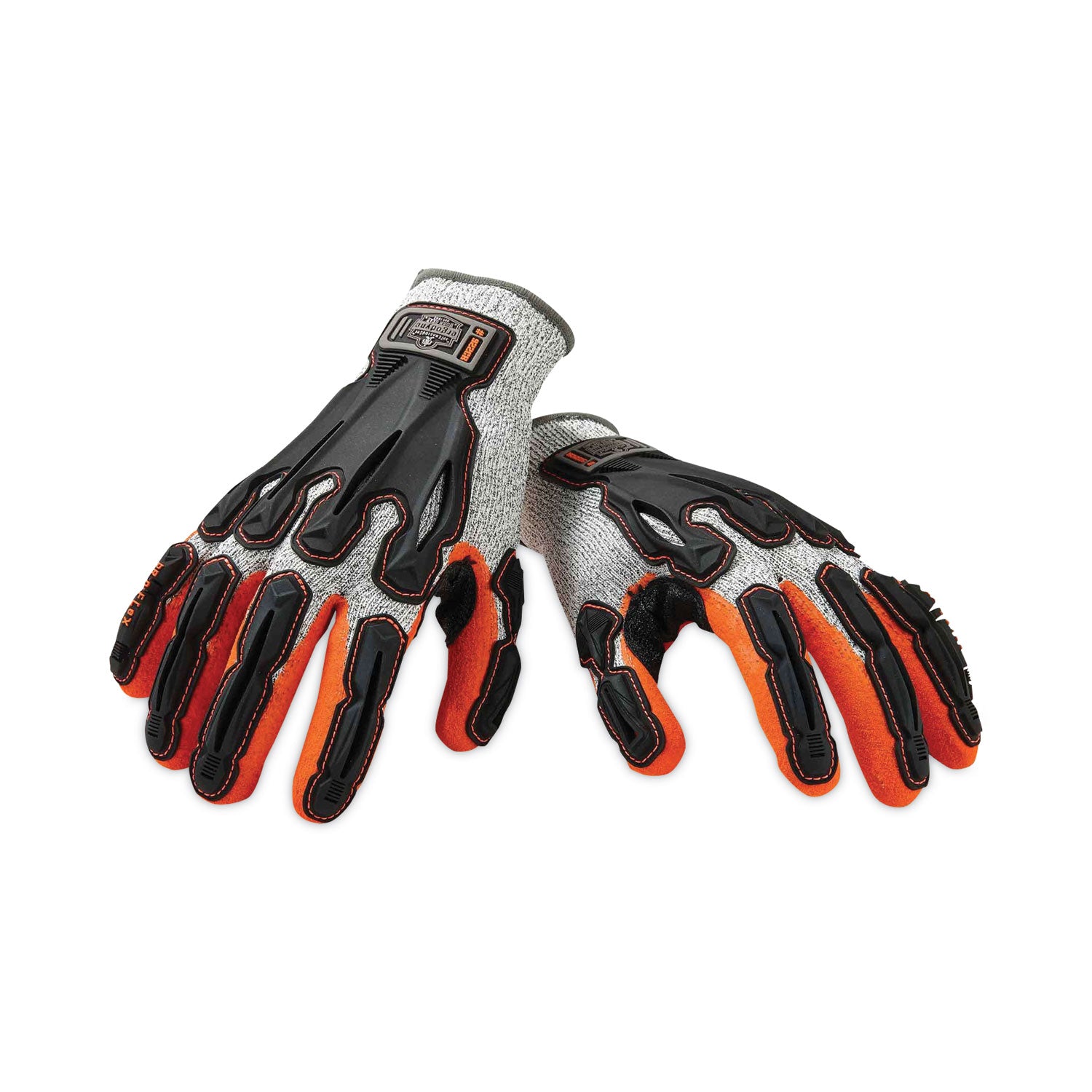 Ergodyne ProFlex 922CR Dorsal Cut-Resistant Gloves, XXL, 6.25" Length, Nitrile Coated, Gray, HPPE/Nylon Spandex, Impact & Abrasion Resistant, Superior Grip, High Visibility, 2 Pairs