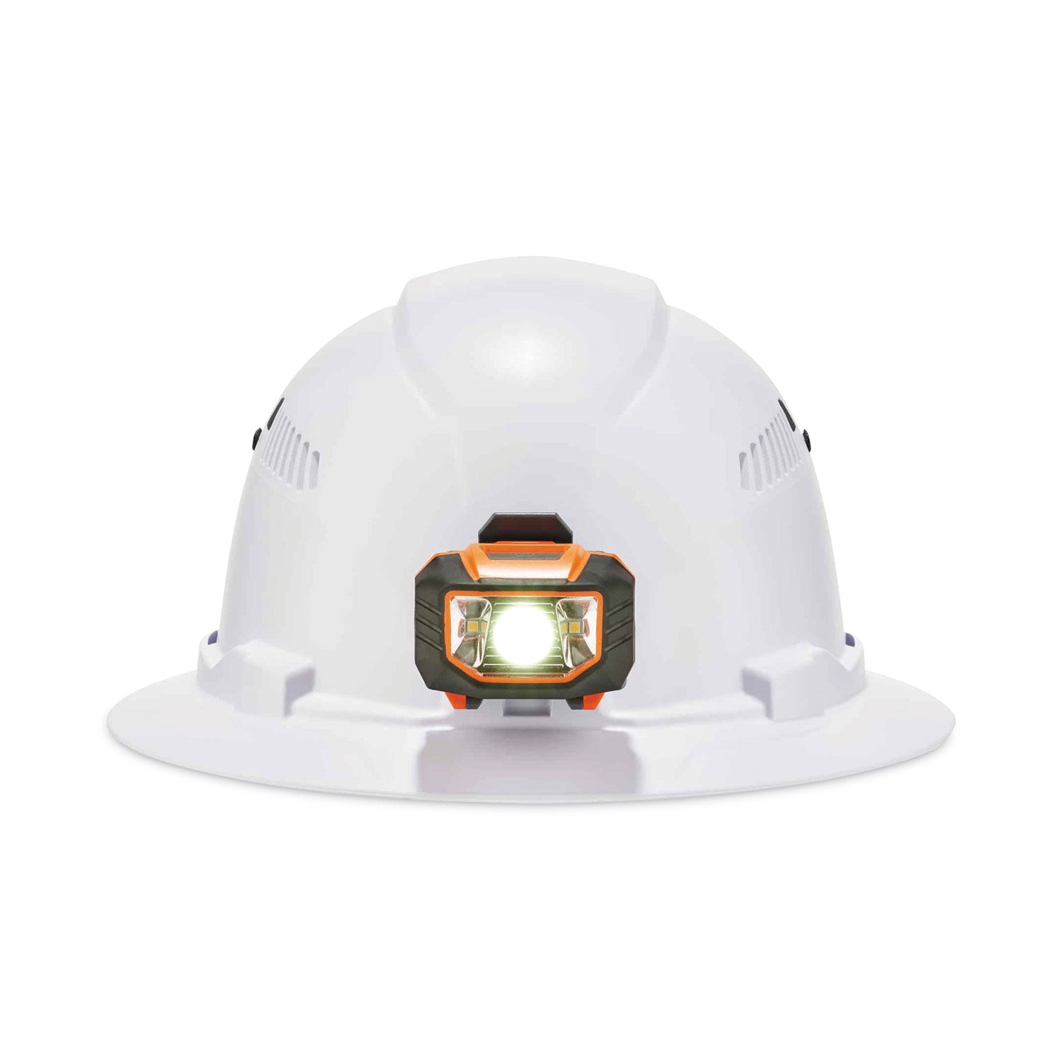 Ergodyne 8973LED Full Brim Hard Hat, White, White