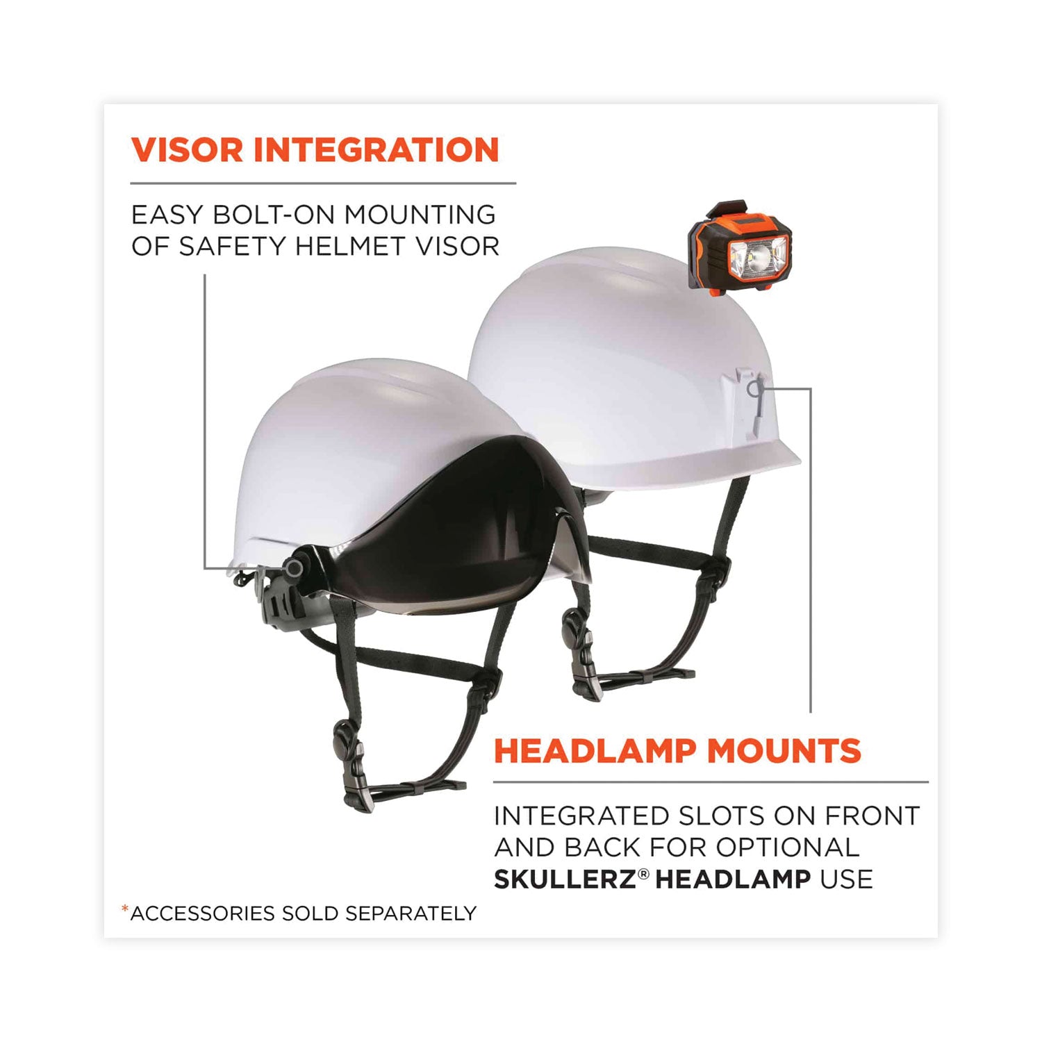 Ergodyne 8974 Class E Safety Helmet, White, White