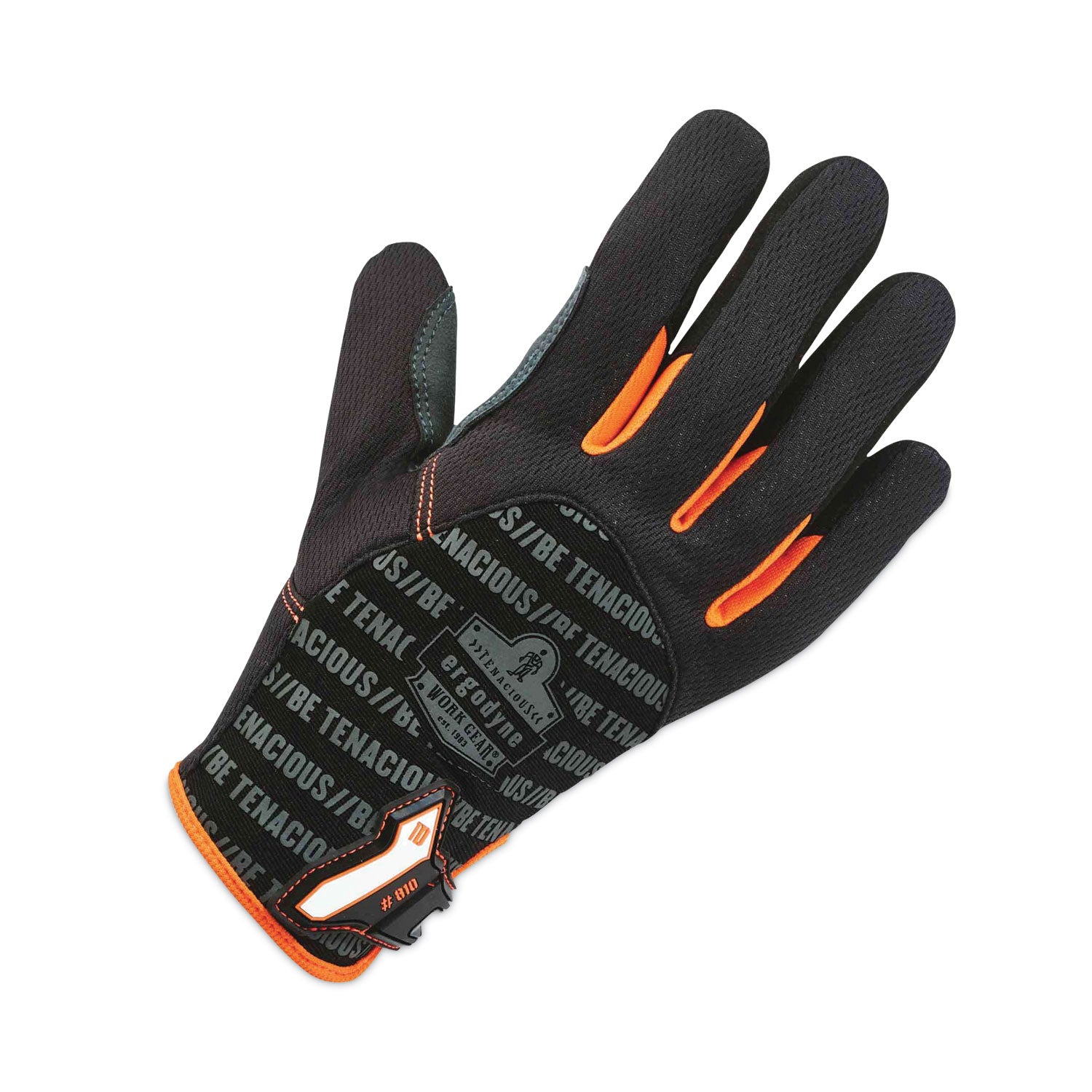 Ergodyne ProFlex 810 Reinforced Utility Gloves, XXL, Black, 2" Thick, 13.25" Length, Thermal Protection, Abrasion Resistant, Breathable, Reinforced Palm & Thumb, Hook & Loop Closure, 2 Pairs