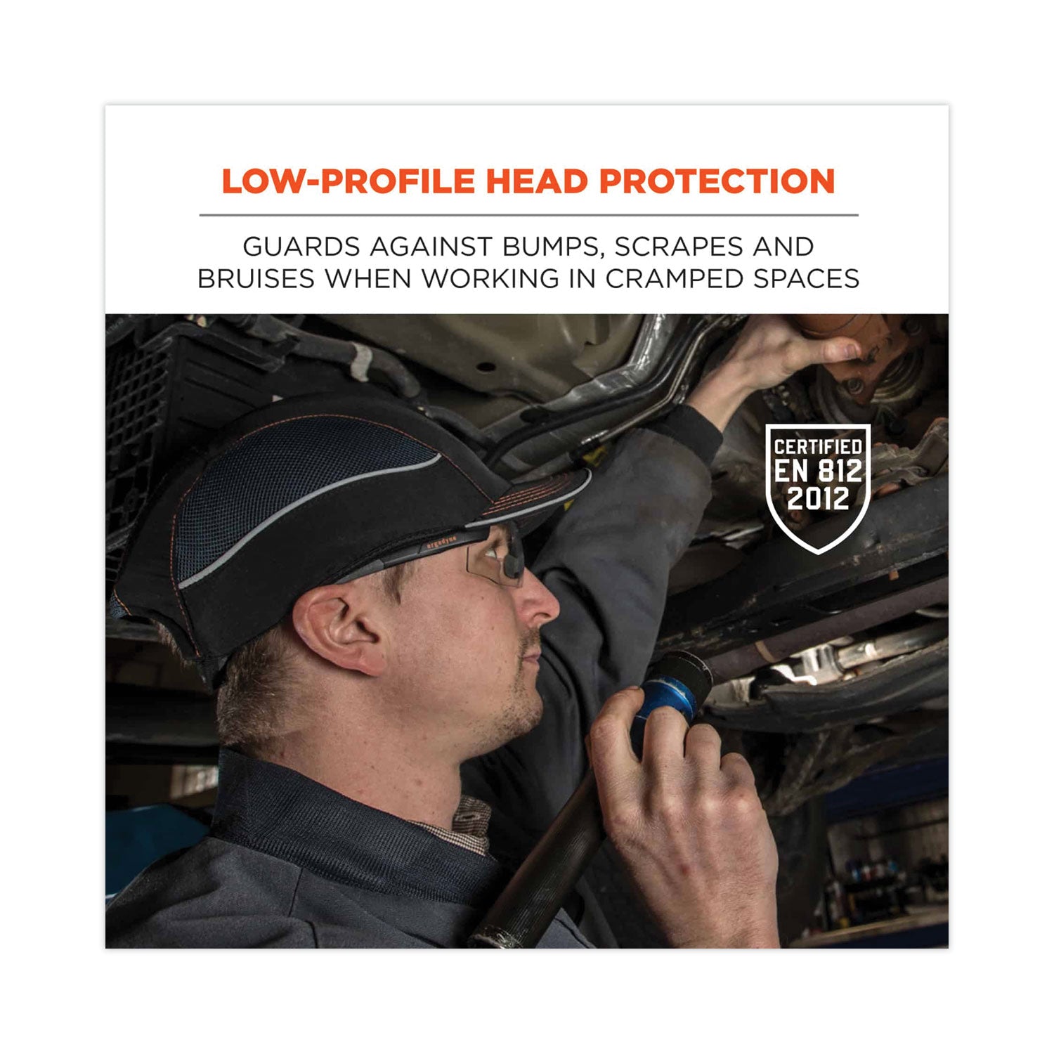 Ergodyne 8950 Bump Cap Hat - Recommended for: Industrial, Mechanic, Factory, Home, Baggage Handling - One Size - Bump, Scrape, Head Protection - Lime - Comfortable, Impact Resistant, Machine Washable, Removable - 1 Each