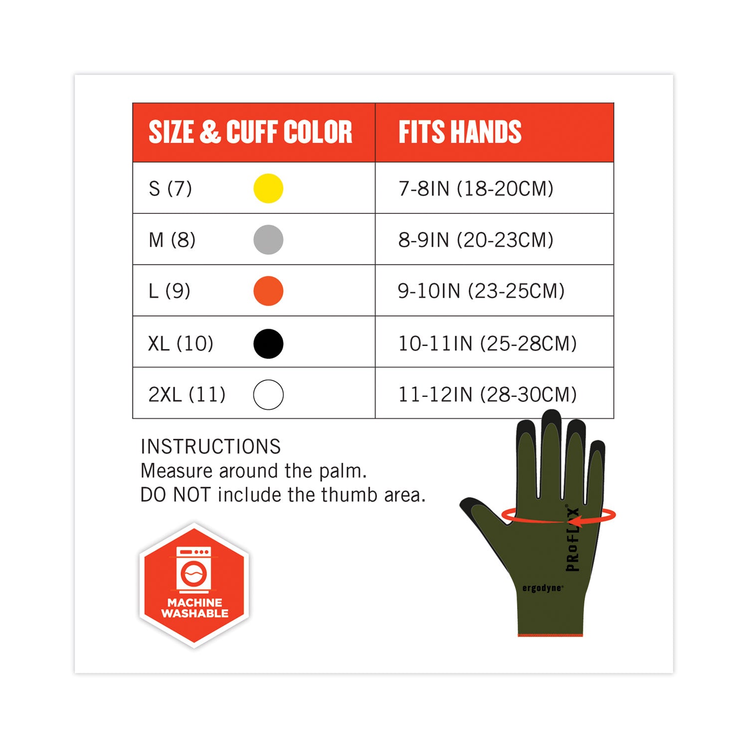Ergodyne ProFlex 7042 Nitrile-Coated Cut-Resistant Gloves, XXL, Green, Synthetic Fiber, Touchscreen Capable, Machine Washable, 18-Gauge, ANSI A4, 2 Pairs per Pack, 12 Packs