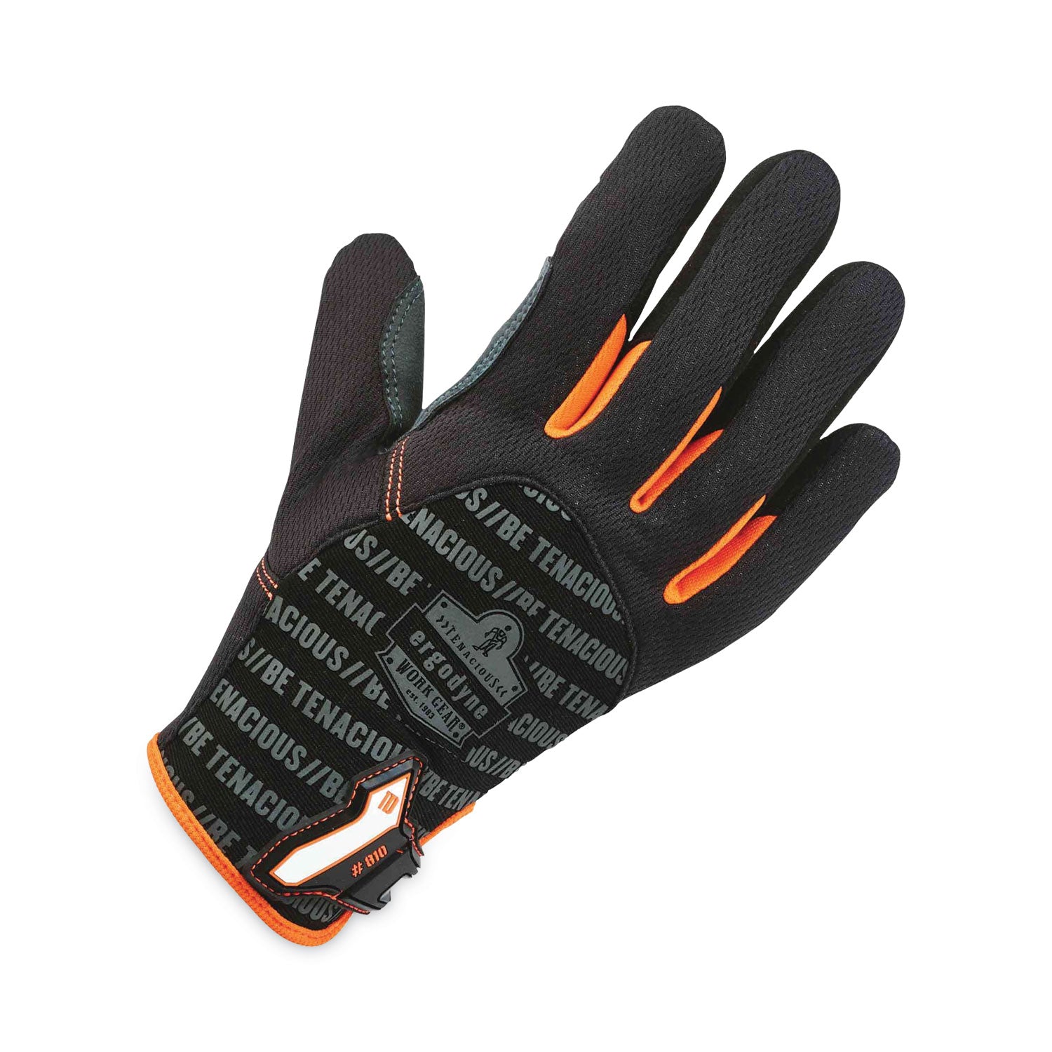 Ergodyne ProFlex 810 Reinforced Utility Gloves, Large, Black, 2" Thick, 12.75" Length, 2 Pairs, Thermal Protection, Abrasion Resistant, Reinforced Palm & Thumb, Breathable, Hook & Loop Closure
