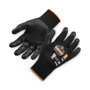 Ergodyne ProFlex 7001 Abrasion-Resistant Nitrile-Coated Gloves, Large, Black, Touchscreen Capable, Seamless, Knit Wrist, 0.75" Thick, 9" Length, 2 Pairs, 12 Bags