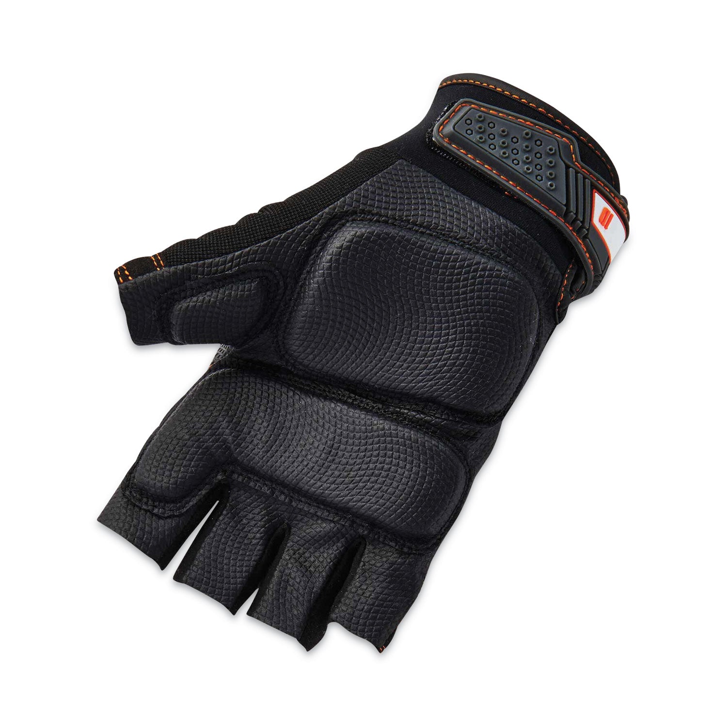 Ergodyne ProFlex 900 Half-Finger Impact Gloves, Extra Large, Black, 1.50" Thickness, 11.50" Length, Shock & Impact Resistant, Breathable, Knitted, Reinforced Thumb, Padded Palm, 2 Pairs