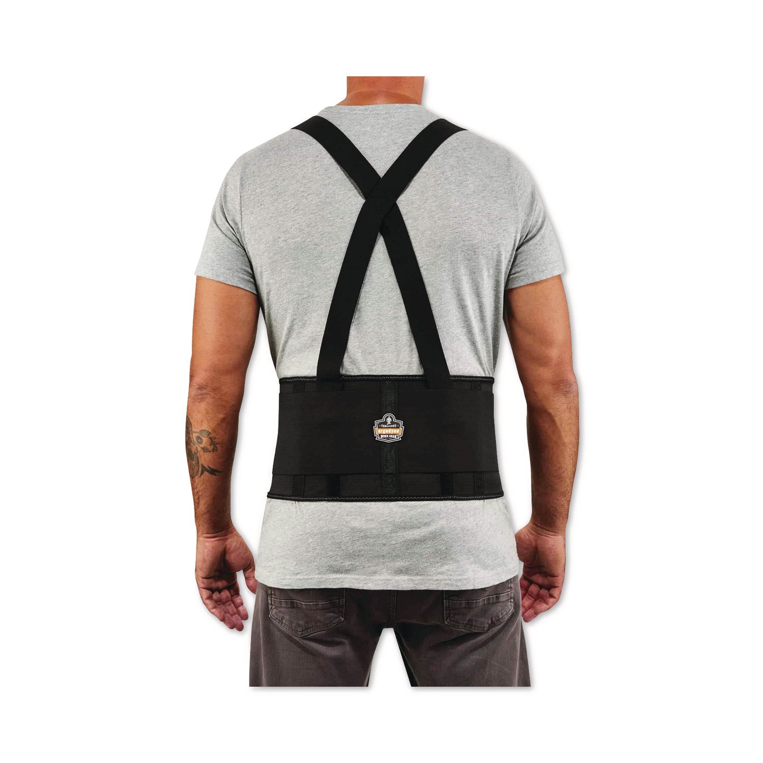 ProFlex 1650 Economy Elastic Back Support Brace, 4X-Large, 52" to 58" Waist, Black