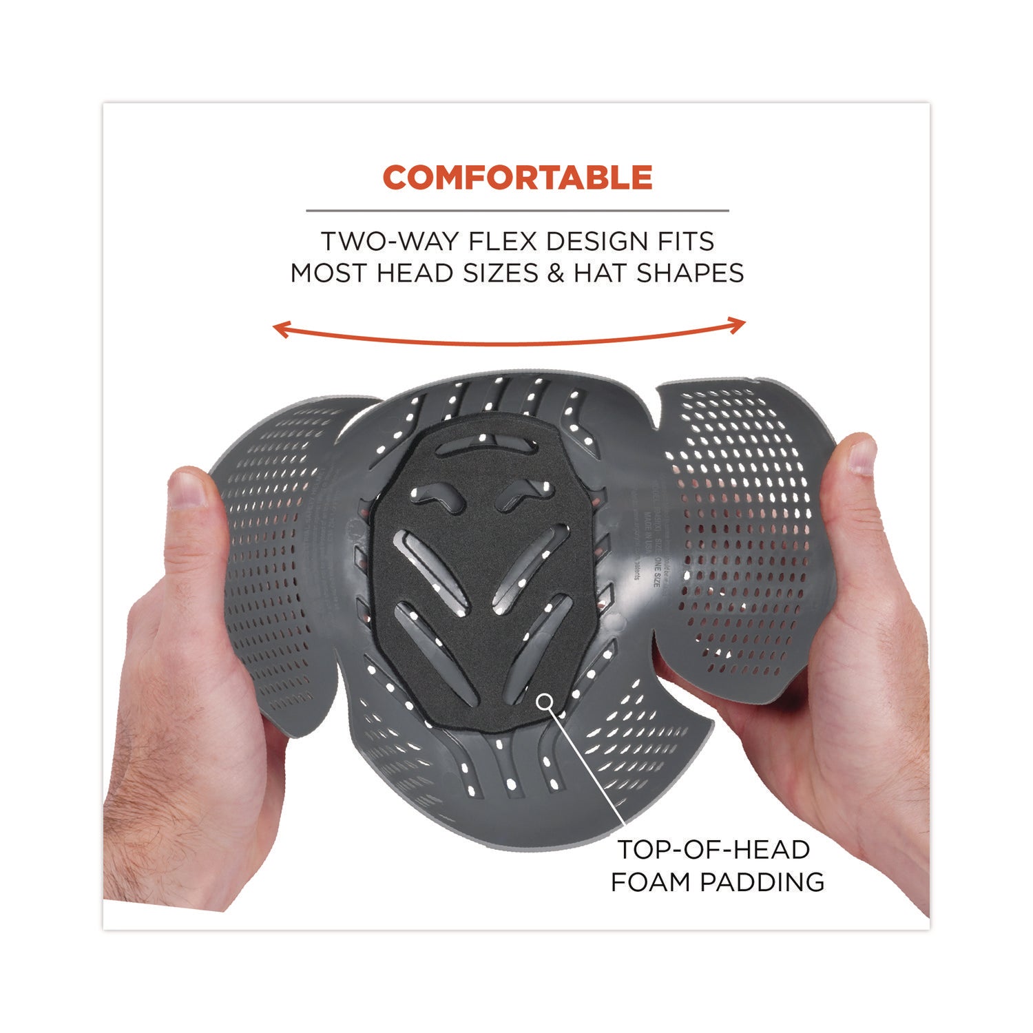 Recommended for: Mechanic, Baggage Handling, Factory, Industrial - Bump, Scrape, Bruise Protection - Polyethylene - Charcoal - Lightweight, Vented, Breathable, Impact Resistant, Durable, Comfortable, Padded - 1 Each