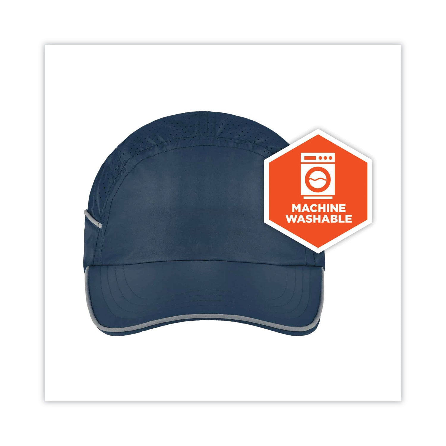 Ergodyne Skullerz 8955 Lightweight Bump Cap Hat, Navy, High-Density Polyethylene Shell, Vented, Reflective, Breathable, Removable Liner, Machine Washable, 1 Each
