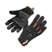 Ergodyne ProFlex 810 Reinforced Utility Gloves, Large, Black, 2" Thick, 12.75" Length, 2 Pairs, Thermal Protection, Abrasion Resistant, Reinforced Palm & Thumb, Breathable, Hook & Loop Closure