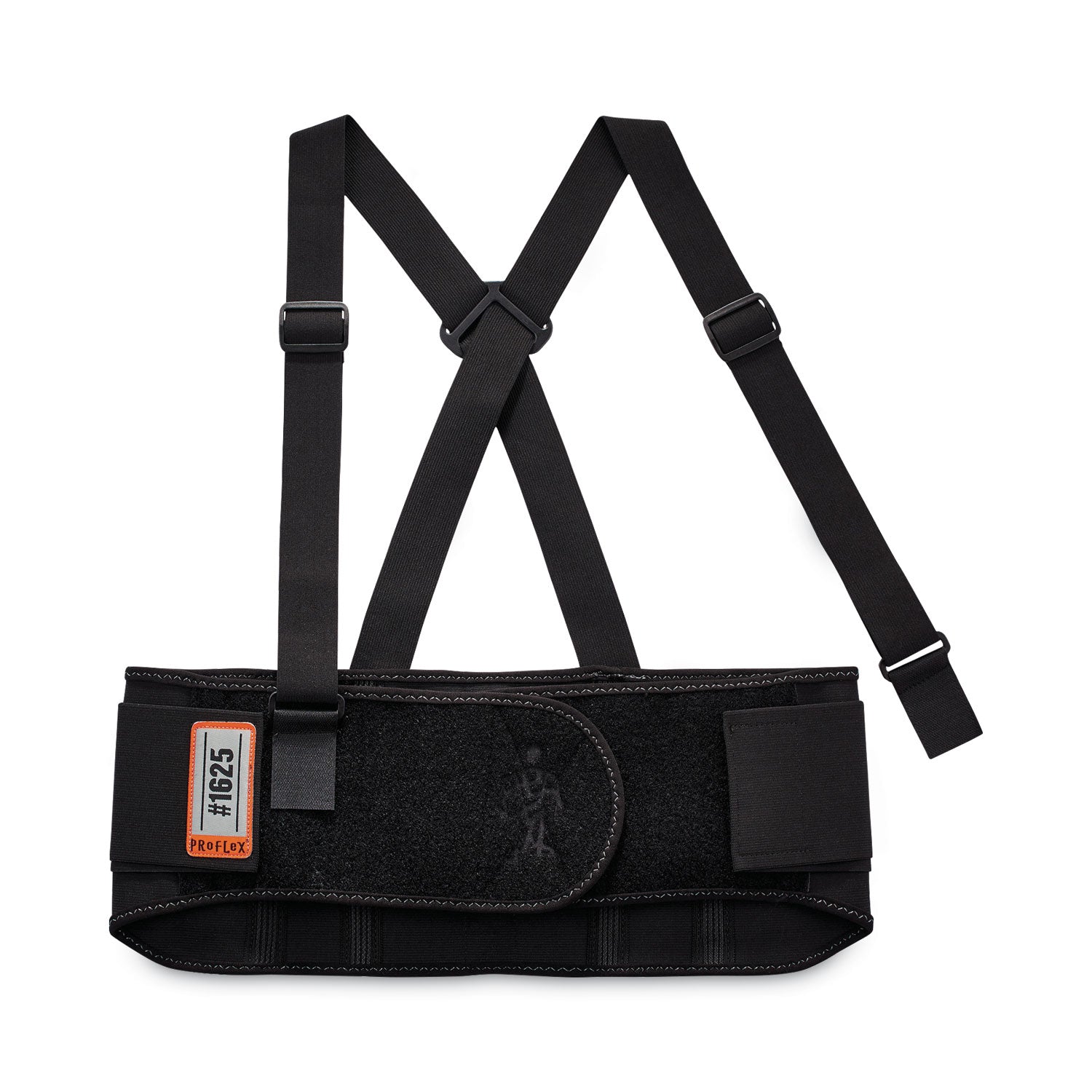 Ergodyne ProFlex 1625 Elastic Back Support Brace - 46" to 52" Waist Size - Black - Elastic, Polypropylene, Rubber - 1 Each