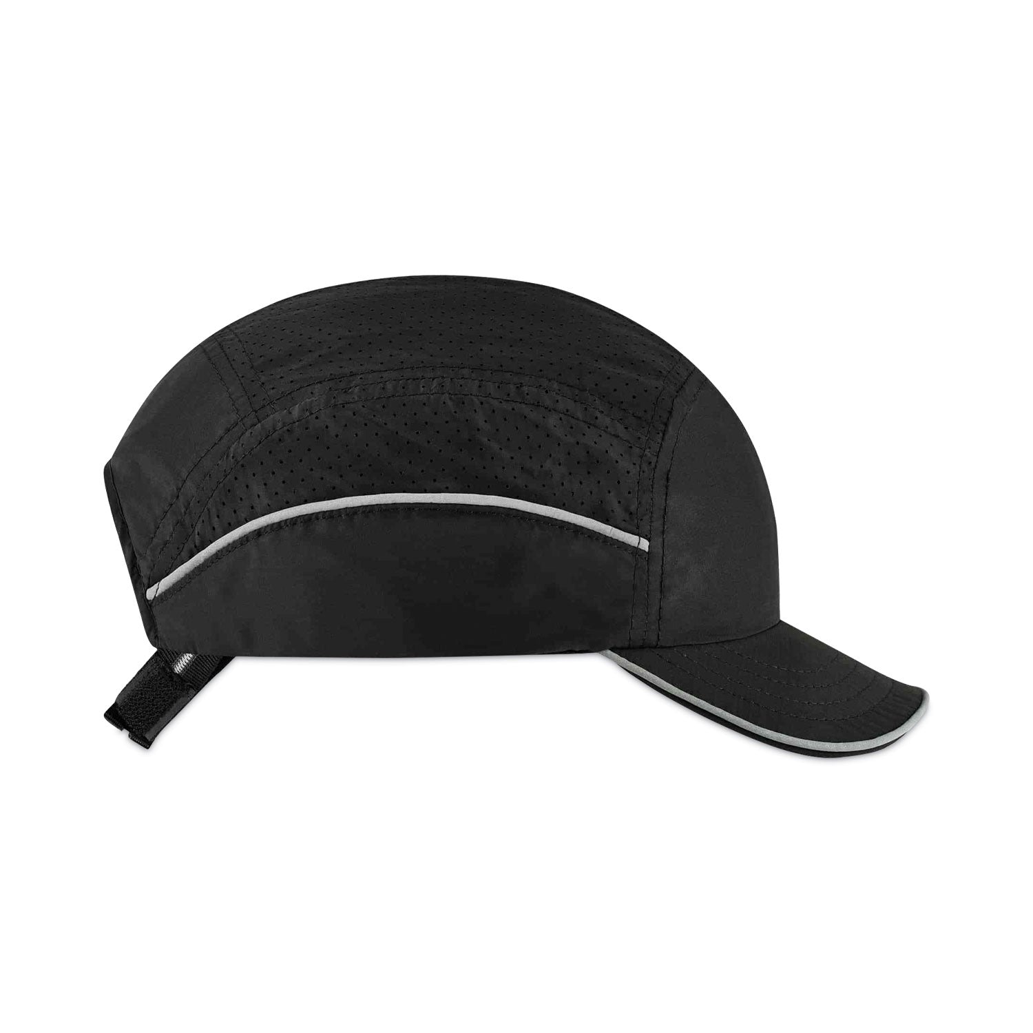 Ergodyne Skullerz 8955 Lightweight Bump Cap Hat, Black, High-Density Polyethylene Shell, Vented, Reflective, Breathable, Removable Liner, Machine Washable, Impact Resistant, 1 Each