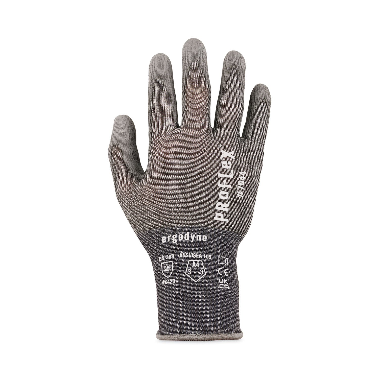 ProFlex 7044 ANSI A4 PU Coated CR Gloves, Gray, X-Large, Pair