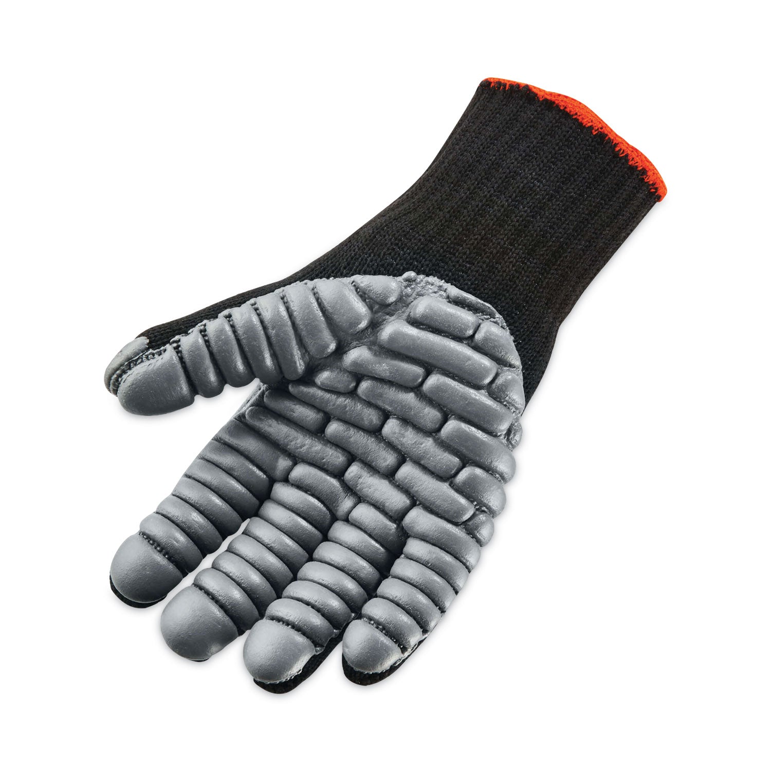Ergodyne ProFlex 9000 Lightweight Anti-Vibration Gloves, Large, Black, 3.50" Thickness, 13.75" Length, Padded Palm, Seamless, Breathable, 2 Pairs