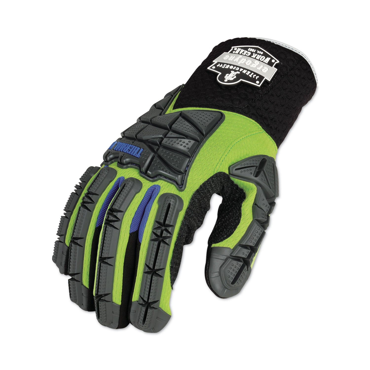 Ergodyne ProFlex 925WP Performance DIR Thermal WP Gloves, XXL, Lime, Impact Resistant, Waterproof, Reinforced Thumb & Index Finger, Reflective Binding, Cold Resistant, 2 Pairs