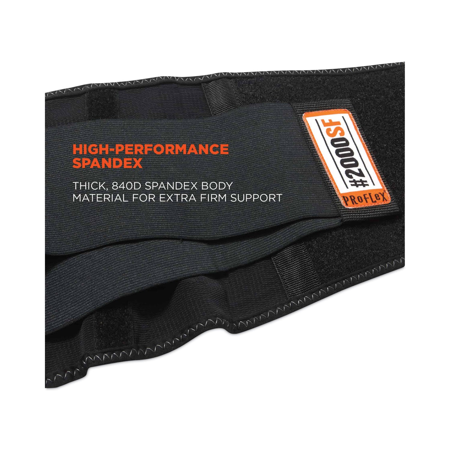 ProFlex 2000SF High-Performance Spandex Back Support Brace, X-Small, 20" to 25" Waist, Black