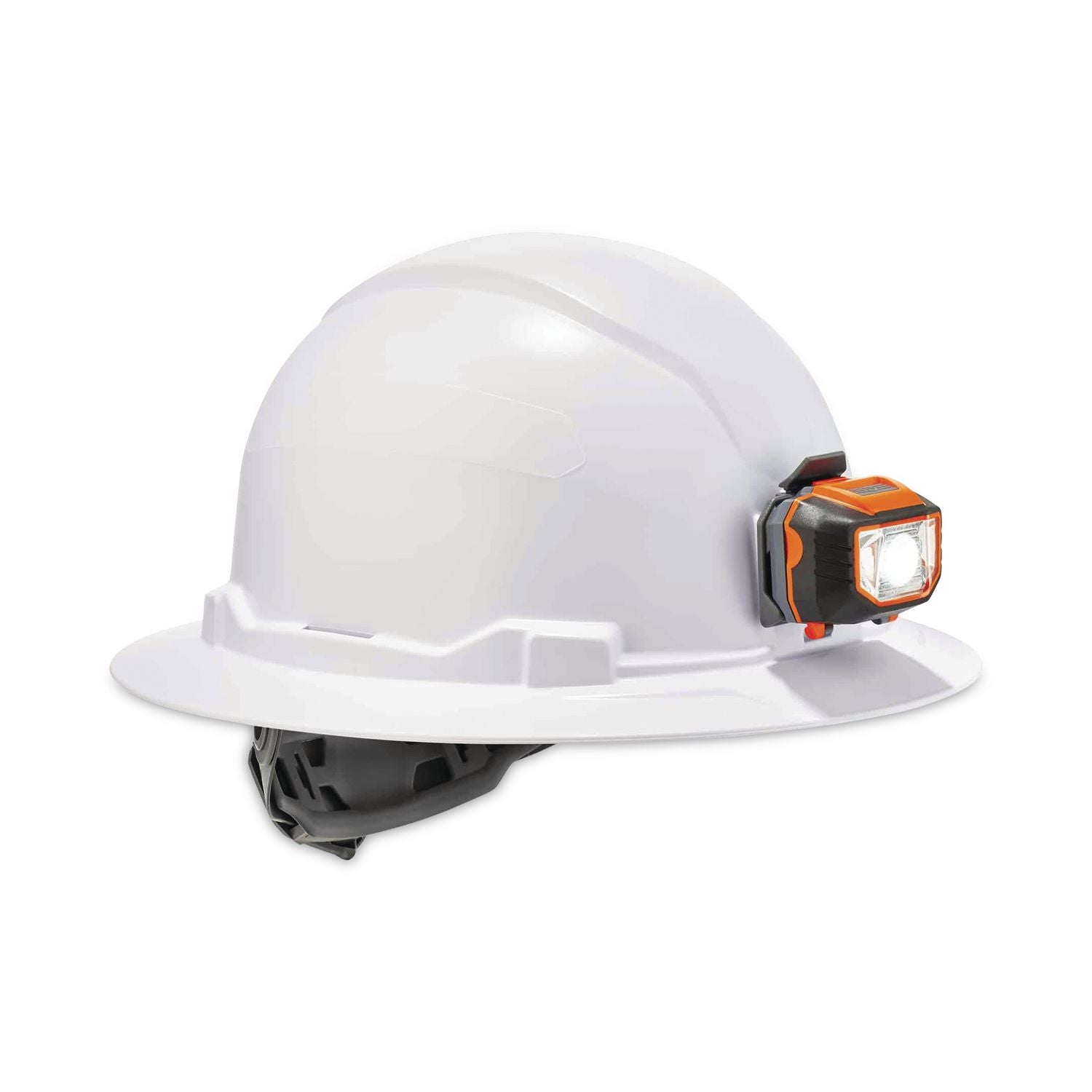Ergodyne 8971LED Full Brim Hard Hat, White, White