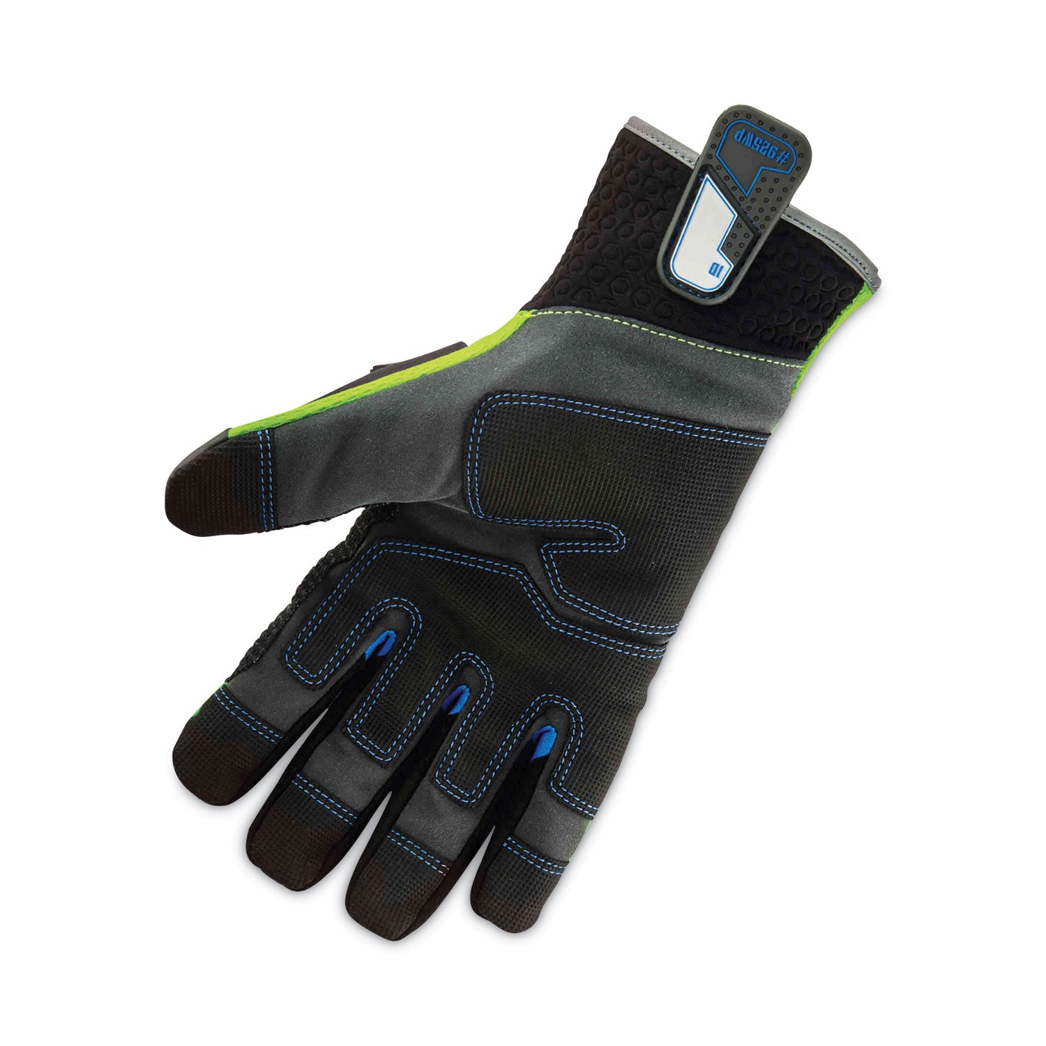Ergodyne ProFlex 925WP Performance DIR Thermal WP Gloves, Large, Lime, Impact Resistant, Waterproof, Reinforced Thumb & Index Finger, Reflective Binding, Pull-on Tab, Cold Resistant, 2 Pairs