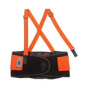 Ergodyne ProFlex 100HV Economy Hi-Vis Back Brace - 25" to 30" Adjustable Height - 25" to 30" Waist Size - Orange - Rubber, Polypropylene, Spandex - 1 Each