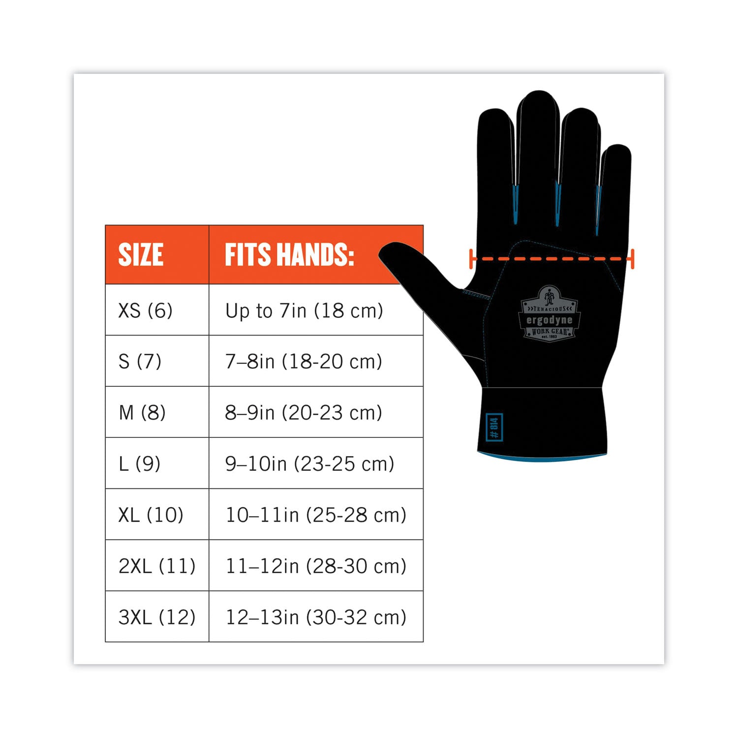Ergodyne ProFlex 819WP Extreme Thermal Waterproof Winter Work Gloves, Extra Large, Black, 3" Thickness, 13.75" Length, Touchscreen Capable, 2 Pairs