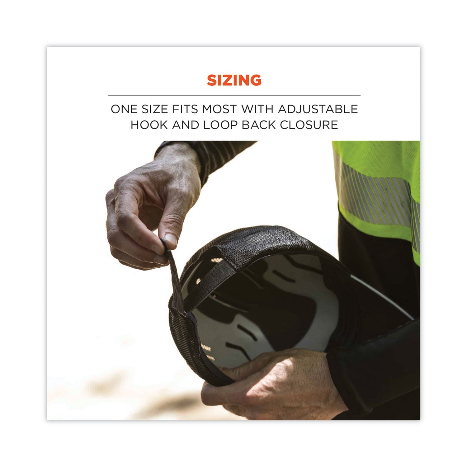 Ergodyne Skullerz 8946 Standard Baseball Cap with Insert, One Size, Black, Reflective, Adjustable, Breathable, Lightweight, Comfortable, Machine Washable, Hook & Loop Closure, Mesh Back, 1 Each