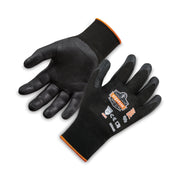 Ergodyne ProFlex 7001 Abrasion-Resistant Nitrile-Coated Gloves, Large, Black, Touchscreen Capable, Seamless Knit Wrist, 0.75" Thick, 9" Length, 2/Pair, 144 Pairs/Carton