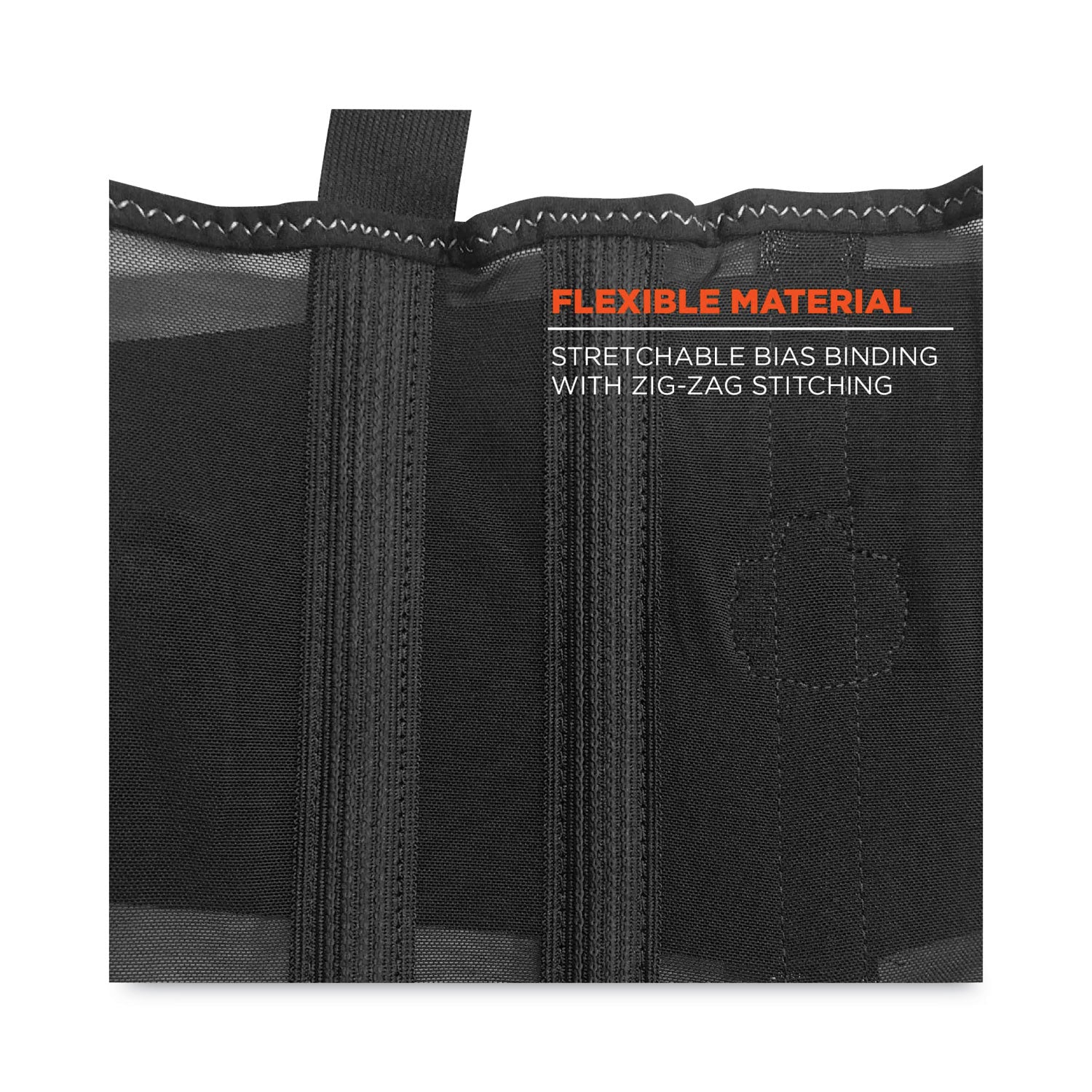 Ergodyne ProFlex 100 Economy Back Support Brace - 25" Waist Size - Black - 280D Spandex, Rubber, Polypropylene - 1 Each