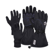 Ergodyne ProFlex 825WP Thermal Waterproof Winter Work Gloves, Extra Large, Black, Touchscreen Capable, Dual Layer, Reinforced Fingertip, Reflective Accent, Machine Washable, 2 Pairs