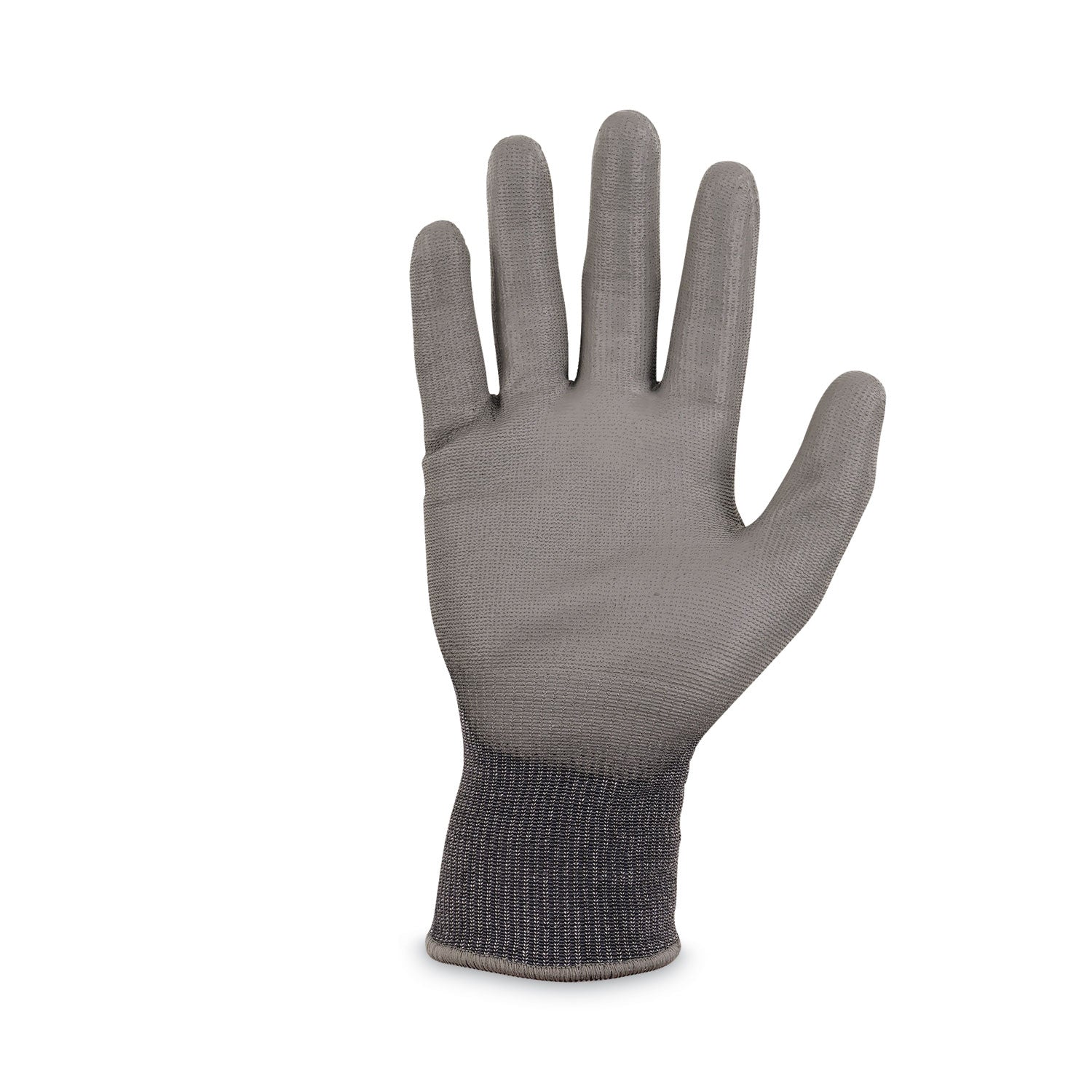 Ergodyne ProFlex 7044 PU-Coated Cut-Resistant Gloves, Medium, Gray, HPPE/Polyester, Polyurethane Palm, Touchscreen Capable, ANSI A4 Cut Level, 18-Gauge, 2 Pairs